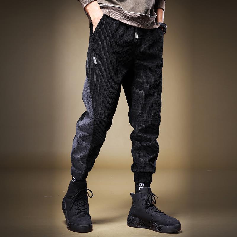 Winter Corduroy Casual Pants Men'S Loose Thickened Trendy Brand Cashmere Pants Trendy Harlan Plus Cashmere Pants - Image 1